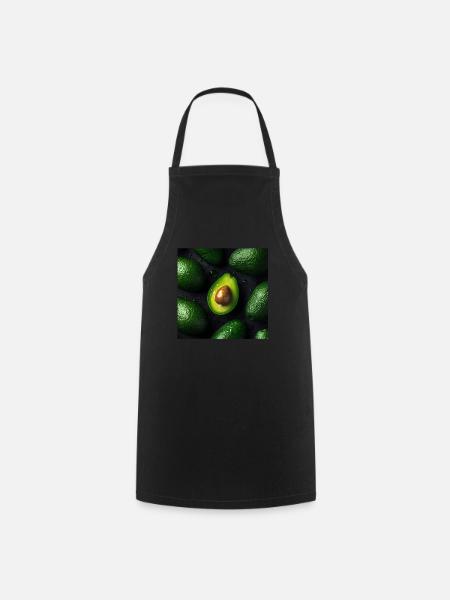 Avocado - Kochschürze - Schwarz