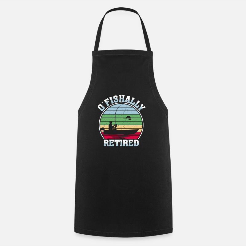 O'Fishally Retired - Cooking Apron - black