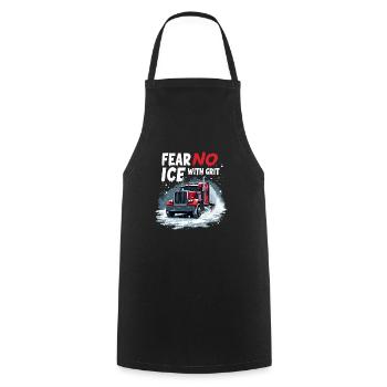 e Road Trucker Extreme Winter Driving - Cooking Apron - black - Front - AI Model Male 185 dark (185cm)