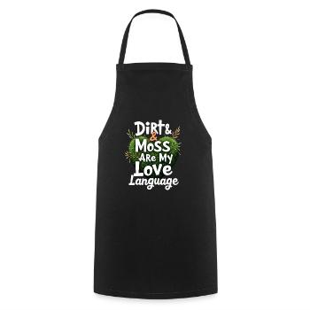 Kokedama Moss Ball Plants Japanese Gardening - Cooking Apron - black - Front - AI Model Male 185 dark (185cm)