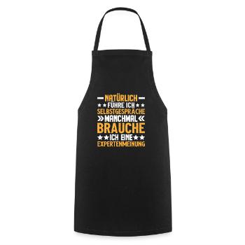 Bien sûr, je me dis des choses drôles - Tablier de cuisine - noir - Devant - AI Model Male 185 dark (185cm)