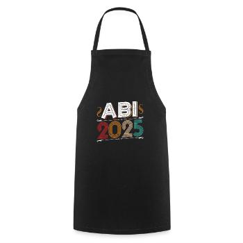 ABI 2025 Abitur Abschluss Lustiges Abiturienten - Kochschürze - Schwarz - Vorne - AI Model Male 185 dark (185cm)