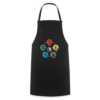 Attraper la chanson Fleur Perdre Go Et Deep - Tablier de cuisine - noir - Devant - AI Model Male 185 dark (185cm)