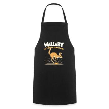 Wallaby Australian Wildlife Marsupial Nature - Kochschürze - Schwarz - Vorne - AI Model Male 185 dark (185cm)