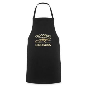 Alligator Crocodile Reptile Enthusiast Swamp - Cooking Apron - black - Front - AI Model Male 185 dark (185cm)