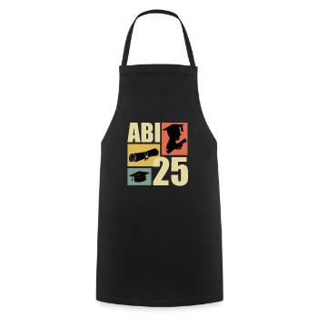 ABITUR 2025 ABI Geschafft Abiturient Lustiges - Kochschürze - Schwarz - Vorne - AI Model Male 185 dark (185cm)