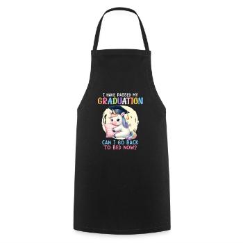 Abi HABE MEIN ABI GESCHAFFT KANN ICH INS BETT - Kochschürze - Schwarz - Vorne - AI Model Male 185 dark (185cm)