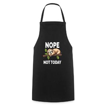 Funny Sloth Nope Not Today - Cooking Apron - black - Front - AI Model Male 185 dark (185cm)