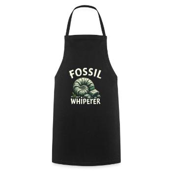 Fossilized Ammonite Collector Prehistoric - Cooking Apron - black - Front - AI Model Male 185 dark (185cm)