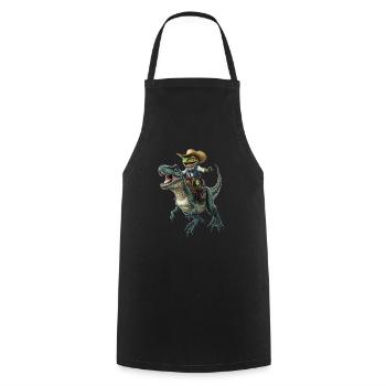Frosch - Kochschürze - Schwarz - Vorne - AI Model Male 185 dark (185cm)