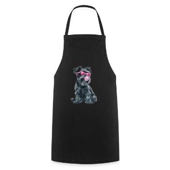 Schnauzer - Kochschürze - Schwarz - Vorne - AI Model Male 185 dark (185cm)