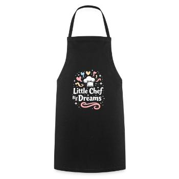 Junior Baking Candidate Young Chef Baking - Cooking Apron - black - Front - AI Model Male 185 dark (185cm)