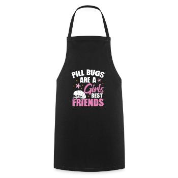 Les punaises sont les meilleures amies des filles. - Tablier de cuisine - noir - Devant - AI Model Male 185 dark (185cm)