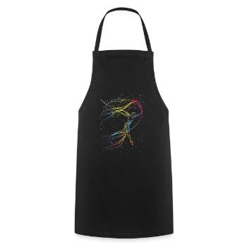 Aerialist Aerial Silk Circus Air Silk - Cooking Apron - black - Front - AI Model Male 185 dark (185cm)