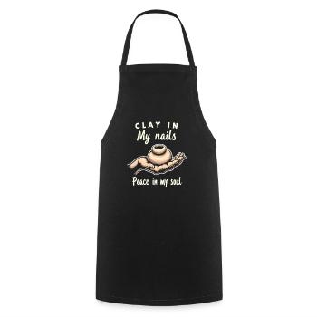 Pottery Class Clay Artist Ceramics Studio Wheel - Cooking Apron - black - Front - AI Model Male 185 dark (185cm)
