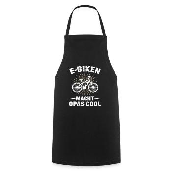 Großvater E-BIKEN MACHT OPAS COOL EBiken Lustiges - Kochschürze - Schwarz - Vorne - AI Model Male 185 dark (185cm)