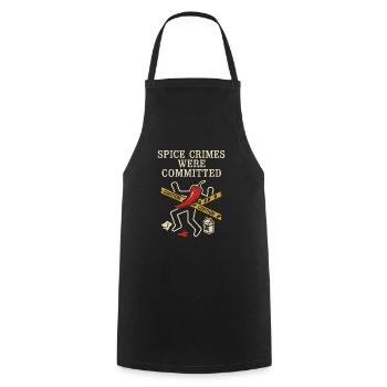 Spicy Food Fighter Chili Heat Échec Drôle - Tablier de cuisine - noir - Devant - AI Model Male 185 dark (185cm)