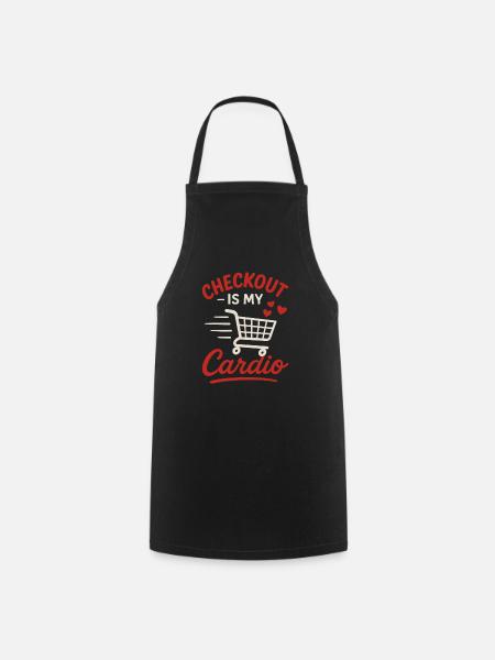 De concurrerende Food Shopper Fast Cart - Keukenschort - zwart