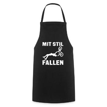 Radfahren MIT STIL FALLEN Radler Lustiges - Kochschürze - Schwarz - Vorne - AI Model Male 185 dark (185cm)