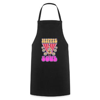 Âme hippie - Tablier de cuisine - noir - Devant - AI Model Male 185 dark (185cm)