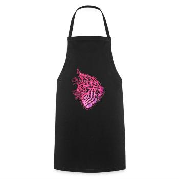 Cute Maine coon cat - Cooking Apron - black - Front - AI Model Male 185 dark (185cm)