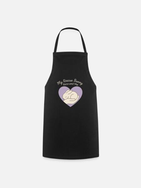 Lapin Maman Lapin Sauvetage Adopter, Acheter - Tablier de cuisine - noir