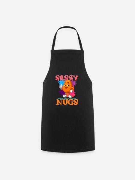 Chicken Nugget - Kochschürze - Schwarz