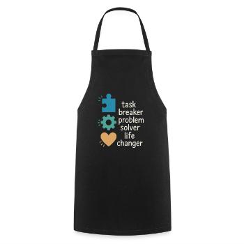 ergothérapeute ot Gift Healthcare Reha - Tablier de cuisine - noir - Devant - AI Model Male 185 dark (185cm)