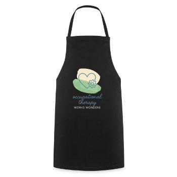 ergothérapeute ot Gift Healthcare Reha - Tablier de cuisine - noir - Devant - AI Model Male 185 dark (185cm)