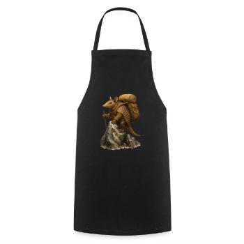 Armadillo Gürteltier Wandern - Kochschürze - Schwarz - Vorne - AI Model Male 185 dark (185cm)