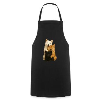 Dog Dogs Cute Dogs - Cooking Apron - black - Front - AI Model Male 185 dark (185cm)