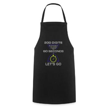 Memory Athlete Mnemonic Brain Training Mental - Cooking Apron - black - Front - AI Model Male 185 dark (185cm)