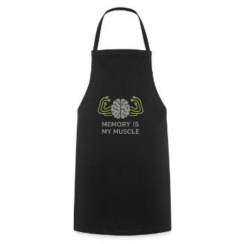Memory Athlete Mnemonic Brain Training Mental - Cooking Apron - black - Front - AI Model Male 185 dark (185cm)