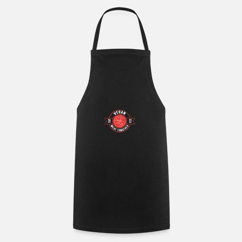 viande de boucher tomate vintage - Tablier de cuisine - noir