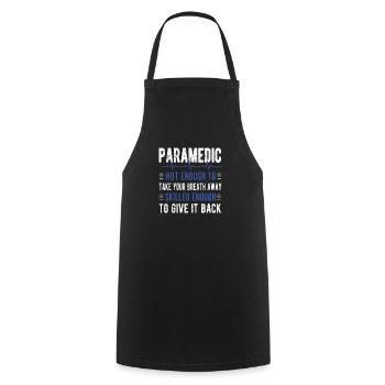 Notfallsanitäter Paramedic Rettungskraft Sanitäter - Cooking Apron - black - Front - AI Model Male 185 dark (185cm)