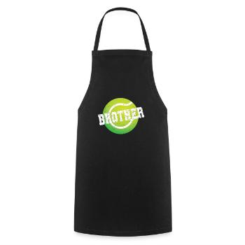 Fier frère de tennis du joueur de tennis frère - Tablier de cuisine - noir - Devant - AI Model Male 185 dark (185cm)