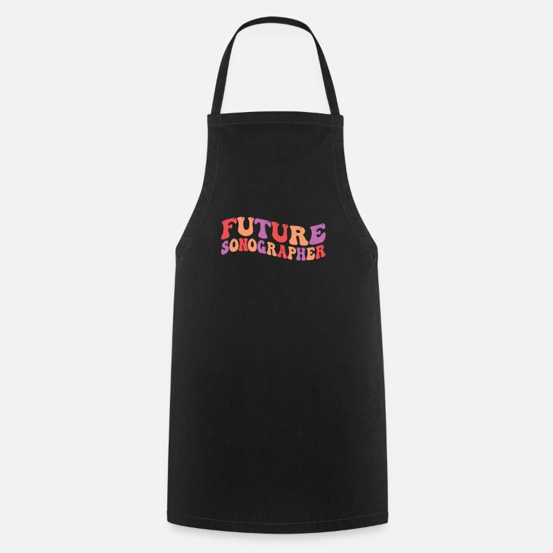 Ultrasound Diagnostics Study Sonography Student - Cooking Apron - black