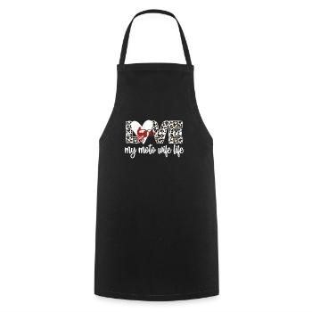 Motocross Woman Motocross Wife Motocross Rider - Cooking Apron - black - Front - AI Model Male 185 dark (185cm)