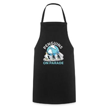 Funny Antarctic Penguins On Parade Wildlife - Cooking Apron - black - Front - AI Model Male 185 dark (185cm)