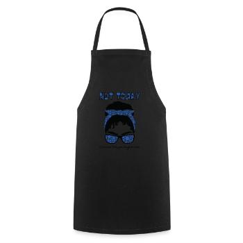 Chronic Fatigue Syndrome Warrior Mom - Cooking Apron - black - Front - AI Model Male 185 dark (185cm)