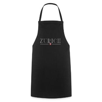 Zürich, Schweiz Stil Design T-Shirt - Kochschürze - Schwarz - Vorne - AI Model Male 185 dark (185cm)
