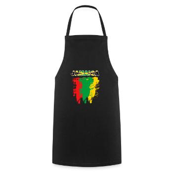 Police de la Jamaïque avec indicateur - Tablier de cuisine - noir - Devant - AI Model Male 185 dark (185cm)