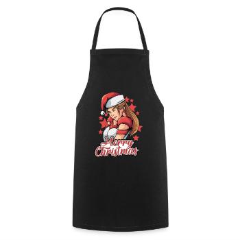 Weihnachten Weihnachtsmann Geschenke - Kochschürze - Schwarz - Vorne - AI Model Male 185 dark (185cm)