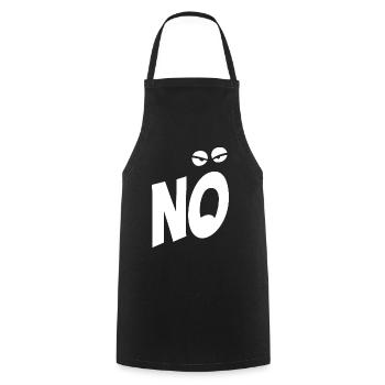 Nö, ich muss garnix - Typografie - Spruch - Kochschürze - Schwarz - Vorne - AI Model Male 185 dark (185cm)