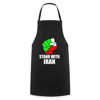 Stand with iran - Kochschürze - Schwarz - Vorne - AI Model Male 185 dark (185cm)