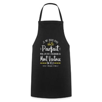 parfait mont Ventoux en vélo humour vélo cycliste - Tablier de cuisine - noir - Devant - AI Model Male 185 dark (185cm)