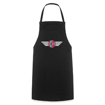 Norway T-Shirt: Nordic Style - Cooking Apron - black - Front - AI Model Male 185 dark (185cm)