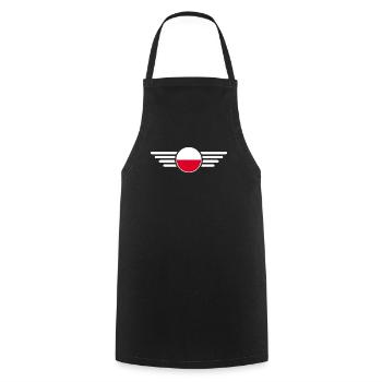 Poland Style T-Shirt - Cooking Apron - black - Front - AI Model Male 185 dark (185cm)