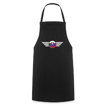 Slovakia Style Design T-Shirt - Cooking Apron - black - Front - AI Model Male 185 dark (185cm)