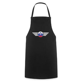 Slovénie Style Design T-shirt - Tablier de cuisine - noir - Devant - AI Model Male 185 dark (185cm)